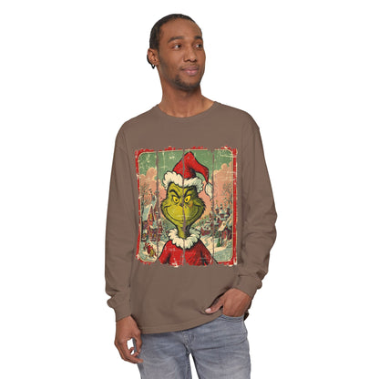Grinch Vintage Santa Long Sleeve T-Shirt