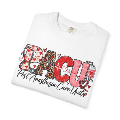 PACU Nurse T-Shirt – "Post Anesthesia Care Unit" Heartbeat Design