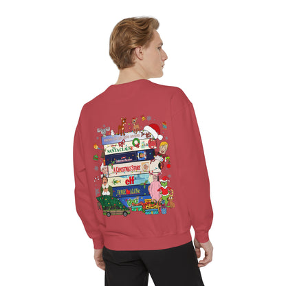 Christmas 'MERRY' Sweatshirt — Holiday Movie Stack Graphic Pullover