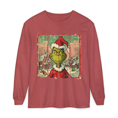 Grinch Vintage Santa Long Sleeve T-Shirt