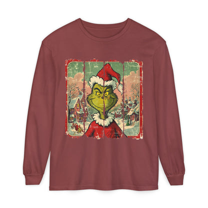 Grinch Vintage Santa Long Sleeve T-Shirt