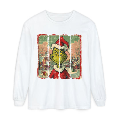 Grinch Vintage Santa Long Sleeve T-Shirt