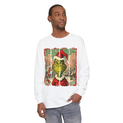Grinch Vintage Santa Long Sleeve T-Shirt