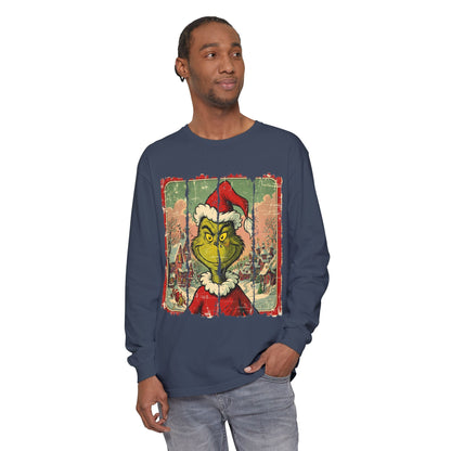 Grinch Vintage Santa Long Sleeve T-Shirt