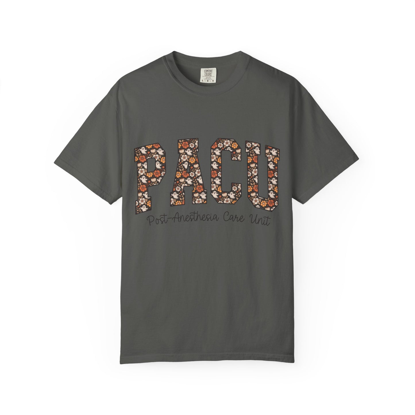 PACU Floral Athletic T-Shirt — Post-Anesthesia Care Unit Tee for Nurses & Clinicians