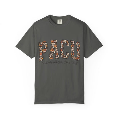 PACU Floral Athletic T-Shirt — Post-Anesthesia Care Unit Tee for Nurses & Clinicians