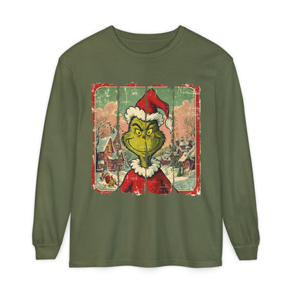 Grinch Vintage Santa Long Sleeve T-Shirt