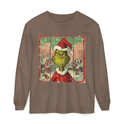 Grinch Vintage Santa Long Sleeve T-Shirt