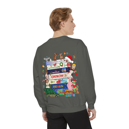 Christmas 'MERRY' Sweatshirt — Holiday Movie Stack Graphic Pullover
