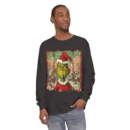Grinch Vintage Santa Long Sleeve T-Shirt