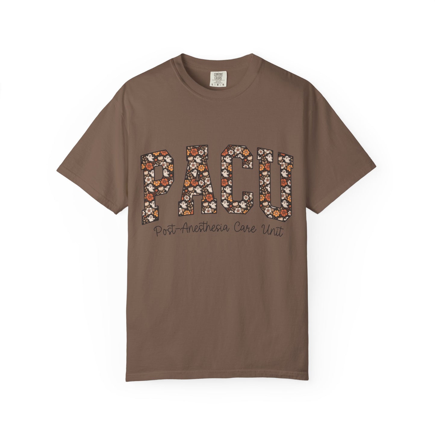PACU Floral Athletic T-Shirt — Post-Anesthesia Care Unit Tee for Nurses & Clinicians