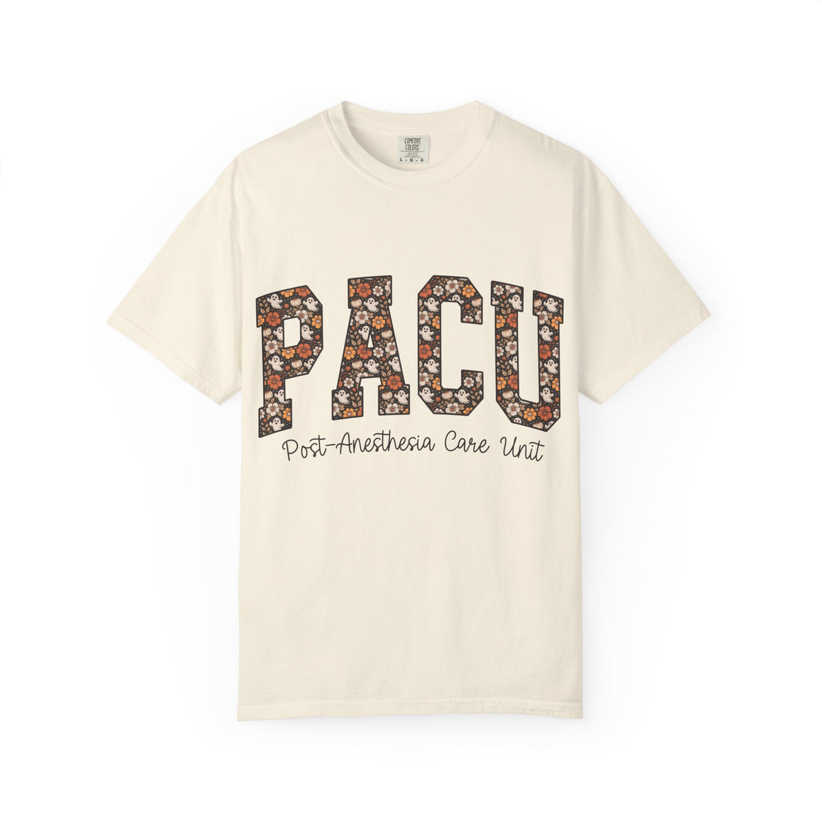 PACU Floral Athletic T-Shirt — Post-Anesthesia Care Unit Tee for Nurses & Clinicians