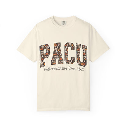 PACU Floral Athletic T-Shirt — Post-Anesthesia Care Unit Tee for Nurses & Clinicians