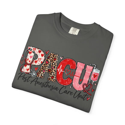 PACU Nurse T-Shirt – "Post Anesthesia Care Unit" Heartbeat Design