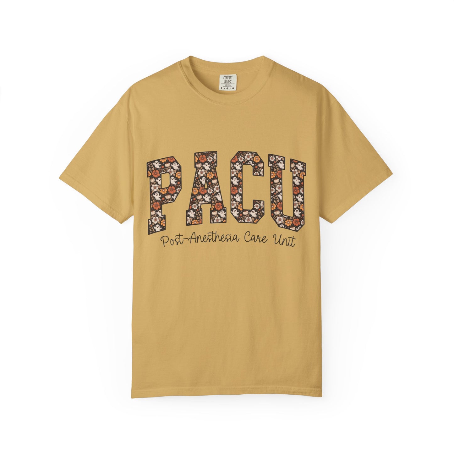 PACU Floral Athletic T-Shirt — Post-Anesthesia Care Unit Tee for Nurses & Clinicians