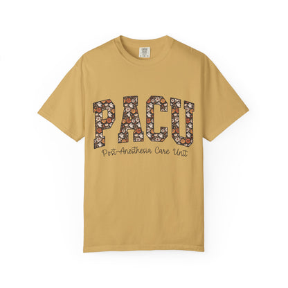 PACU Floral Athletic T-Shirt — Post-Anesthesia Care Unit Tee for Nurses & Clinicians