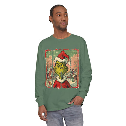 Grinch Vintage Santa Long Sleeve T-Shirt