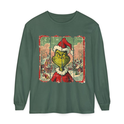 Grinch Vintage Santa Long Sleeve T-Shirt