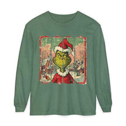 Grinch Vintage Santa Long Sleeve T-Shirt
