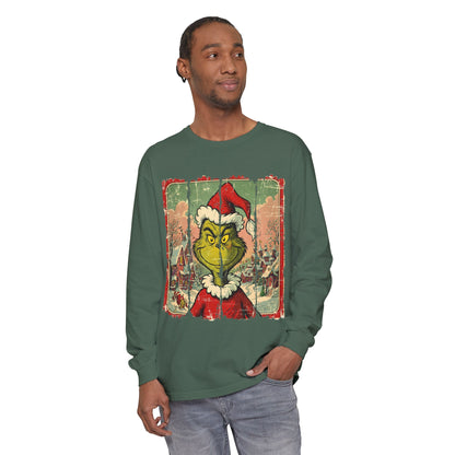 Grinch Vintage Santa Long Sleeve T-Shirt