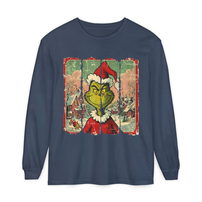 Grinch Vintage Santa Long Sleeve T-Shirt