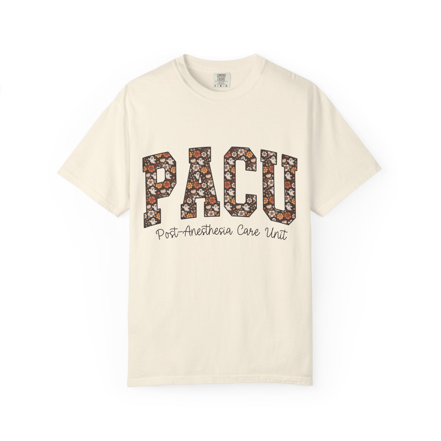 PACU Floral Athletic T-Shirt — Post-Anesthesia Care Unit Tee for Nurses & Clinicians