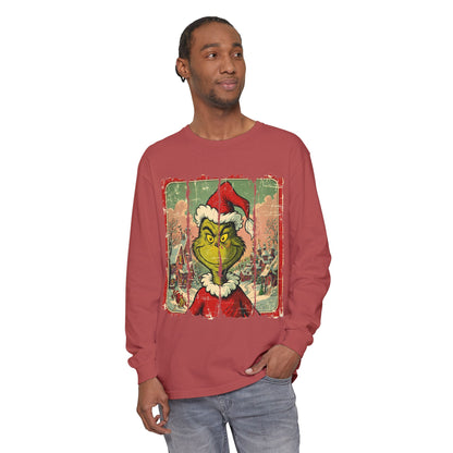 Grinch Vintage Santa Long Sleeve T-Shirt