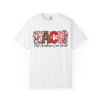 PACU Nurse T-Shirt – "Post Anesthesia Care Unit" Heartbeat Design