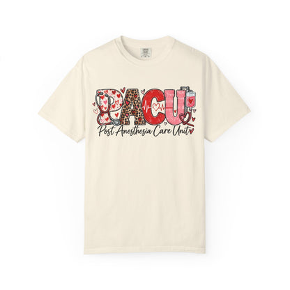 PACU Nurse T-Shirt – "Post Anesthesia Care Unit" Heartbeat Design
