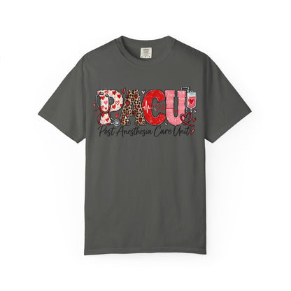 PACU Nurse T-Shirt – "Post Anesthesia Care Unit" Heartbeat Design