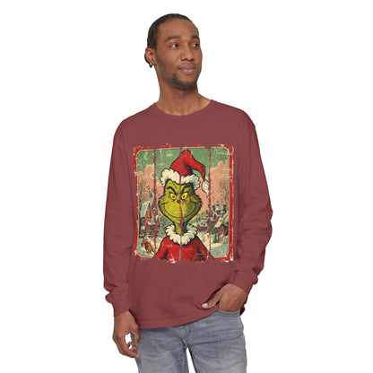 Grinch Vintage Santa Long Sleeve T-Shirt
